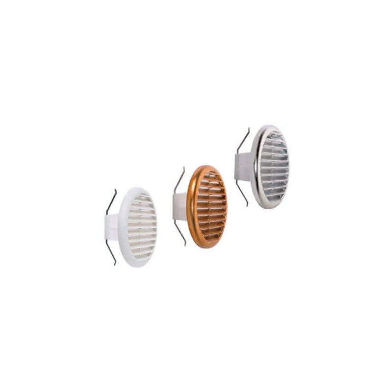 foto del prodotto griglia tonda 125 160 in abs con molle colore bianco articolo 9615 006 06