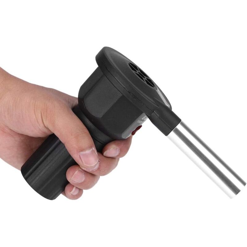 foto del prodotto grill blower ventilatore elettrico portatile per barbecue da campeggio all aperto, nero
