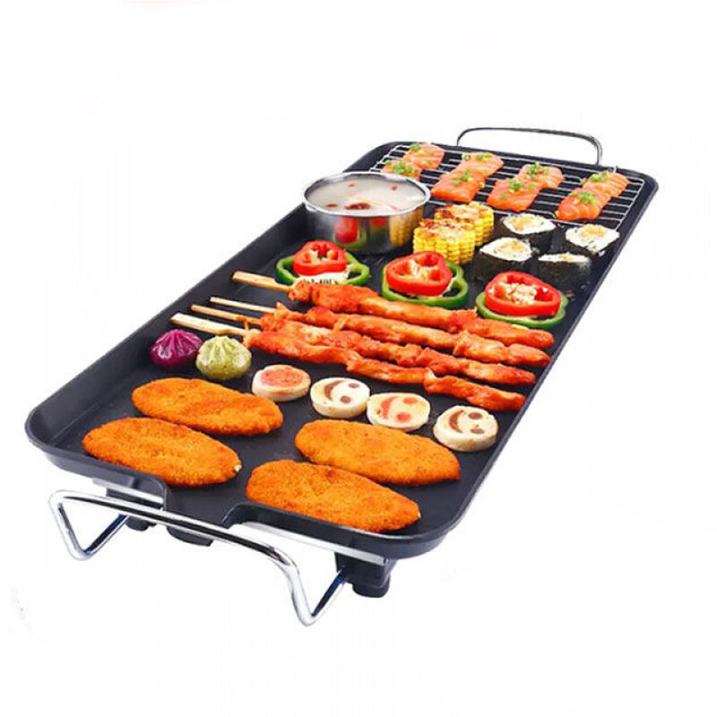 foto del prodotto grill elettrico da tavolo grill per balcone, grill a contatto grill elettrico per barbecue, rivestimento antiaderente, piastra grill grill, grill da