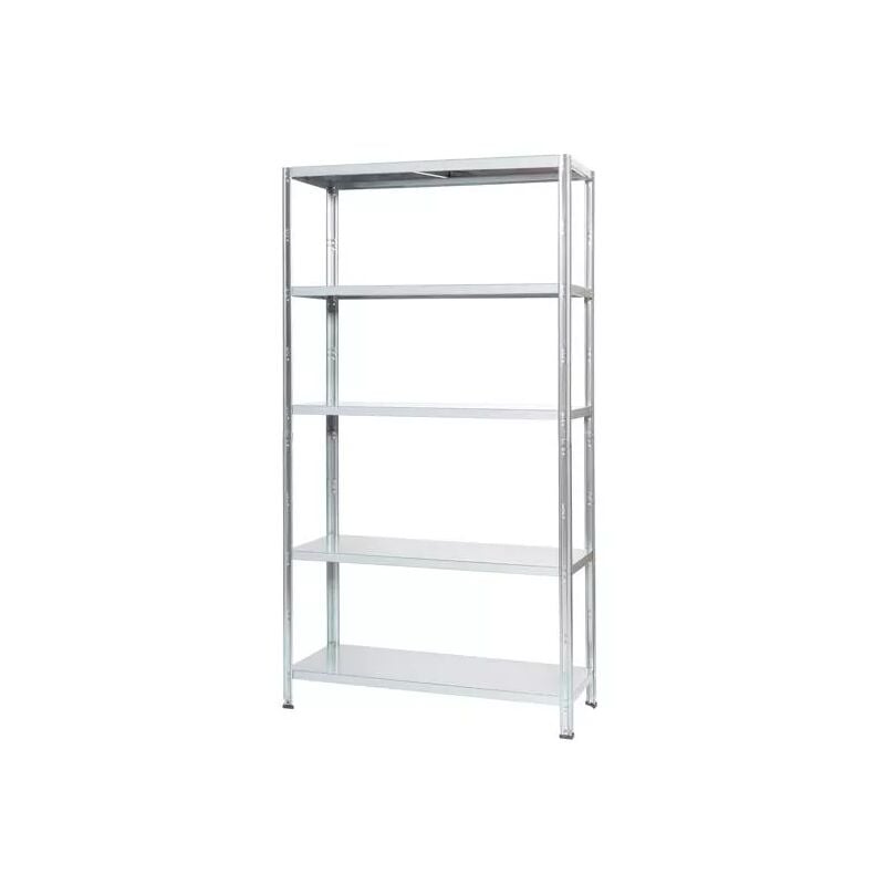 foto del prodotto grima scaffale in metallo ad incastro con 5 ripiani, 100x40x187 cm portata 80 kg