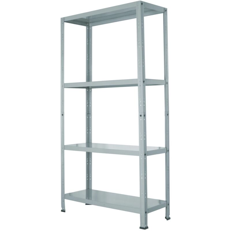 immagine 0 del prodotto grima scaffale in metallo grigio in kit con 4 ripiani, 75x30x145 cm