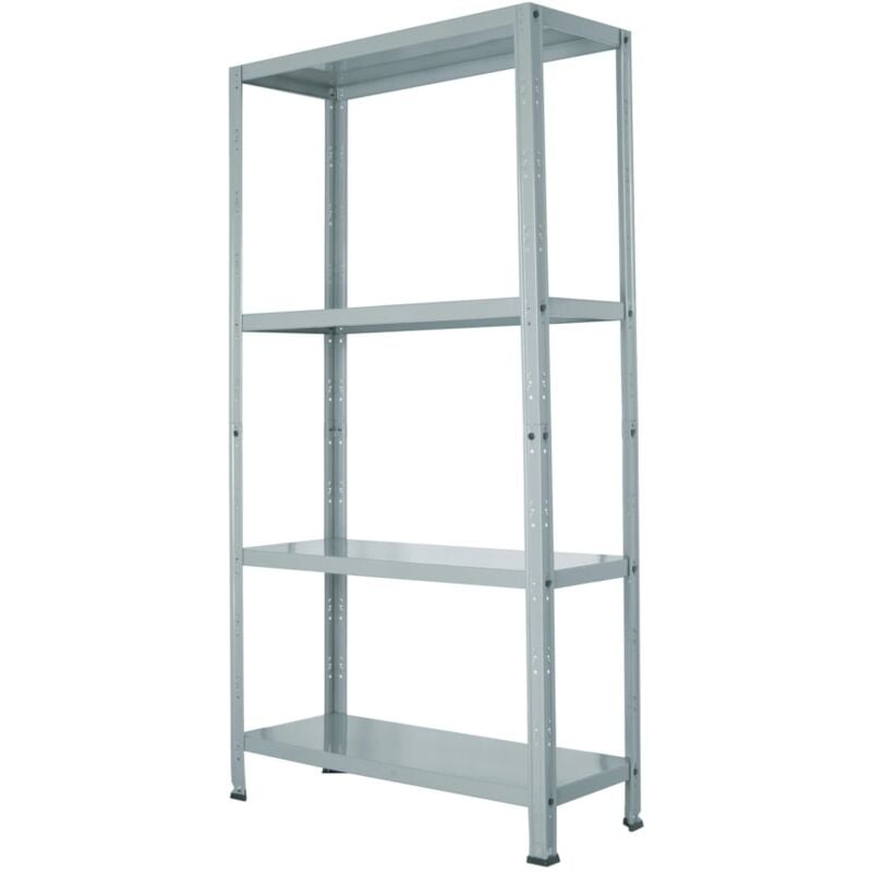 foto del prodotto grima scaffale in metallo grigio in kit con 4 ripiani, 75x30x145 cm portata 40 kg