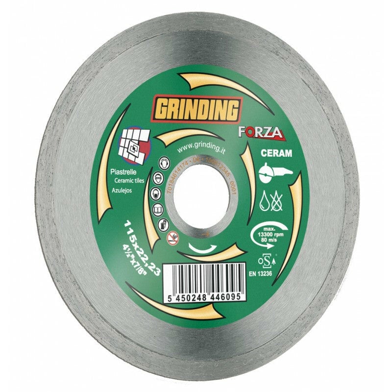 foto del prodotto grinding disco diamantato 115mm per smerigliatrice angolare taglio ceramica e piastrelle forza ceram