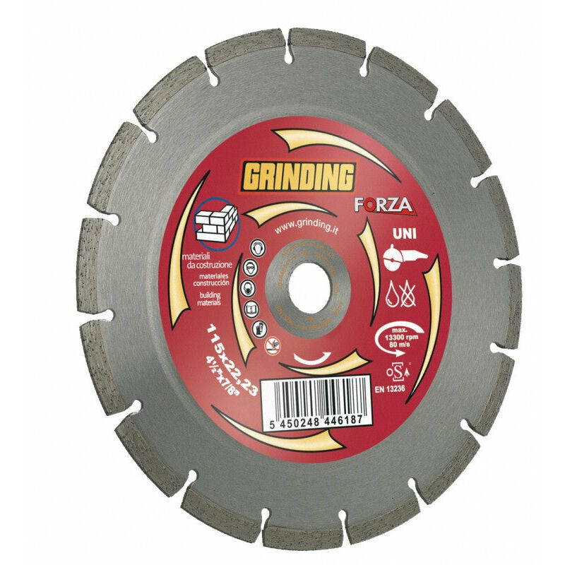 foto del prodotto grinding disco per smerigliatrici angolari 115mm a segmenti sintetizzato taglio materiali da costruzione forza settore