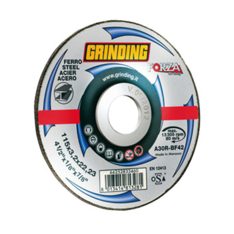 foto del prodotto grinding forza disco x ferro 115x3,2. prezzo per 1 pezzo.