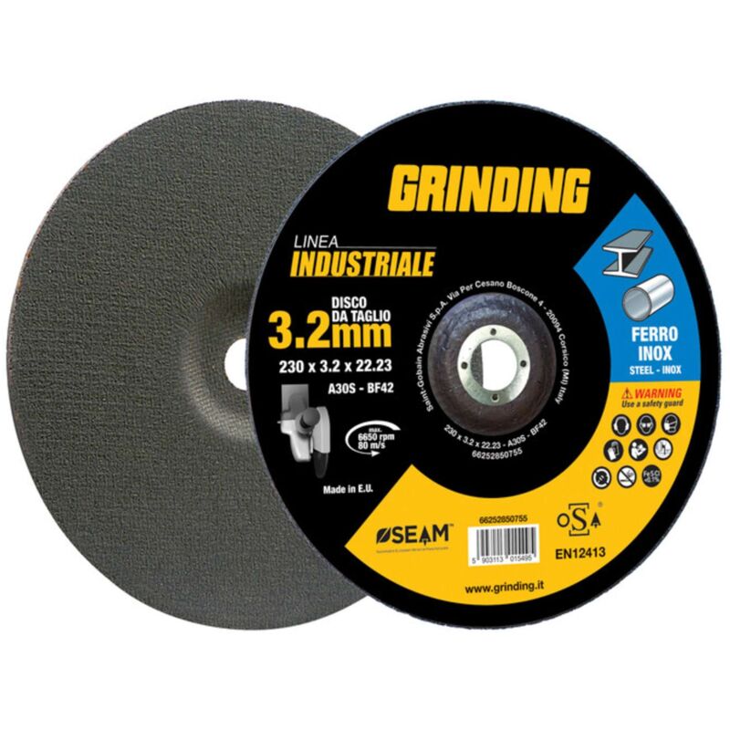 foto del prodotto grinding industriale disco ferro depresso 230x3,2 5 pezzi