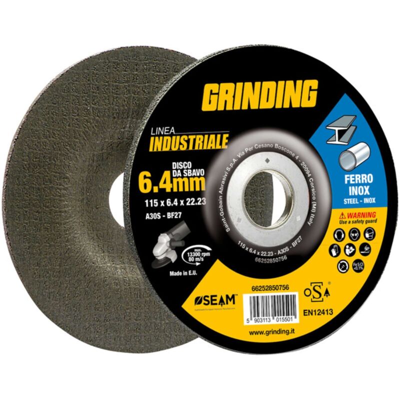 foto del prodotto grinding industriale disco sbavo ferro 125x6,4 5 pezzi