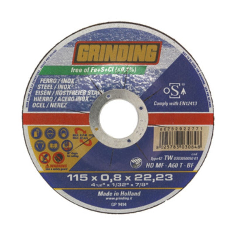 foto del prodotto grinding minidisco per ferro d.115x0,8. prezzo per 1 pezzo.