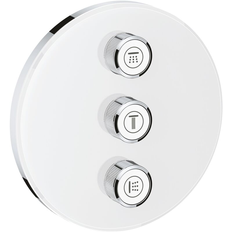 foto del prodotto grohe 29152ls0 parte esterna per rubinetto da incasso triplo, bianco, rotondo