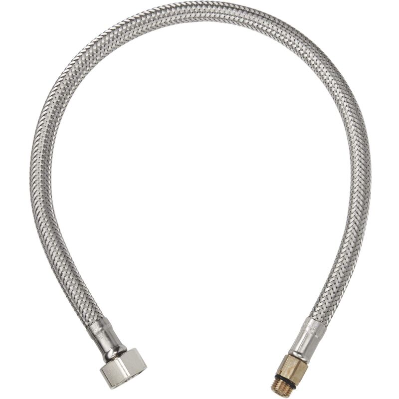 foto del prodotto grohe 46255000 tubo flessibile a pressione, m10 x 1 3 8 pollici, cromo, 544 mm