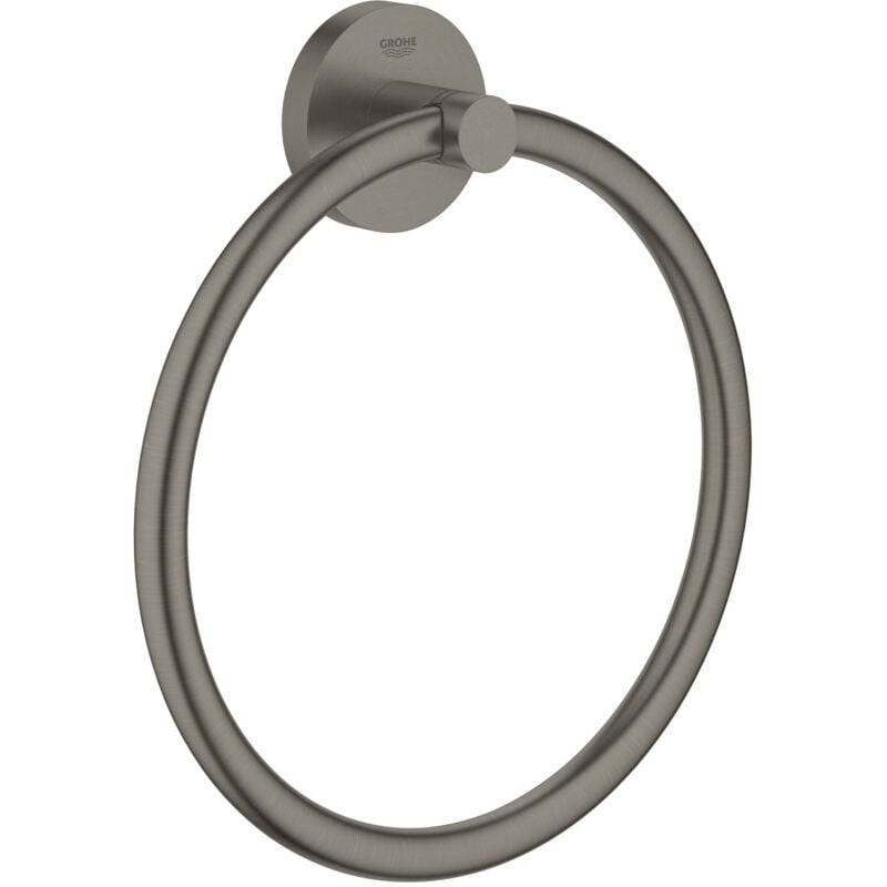 foto del prodotto grohe anello per asciugamani essentials, grafite dura spazzolata 40365al1 