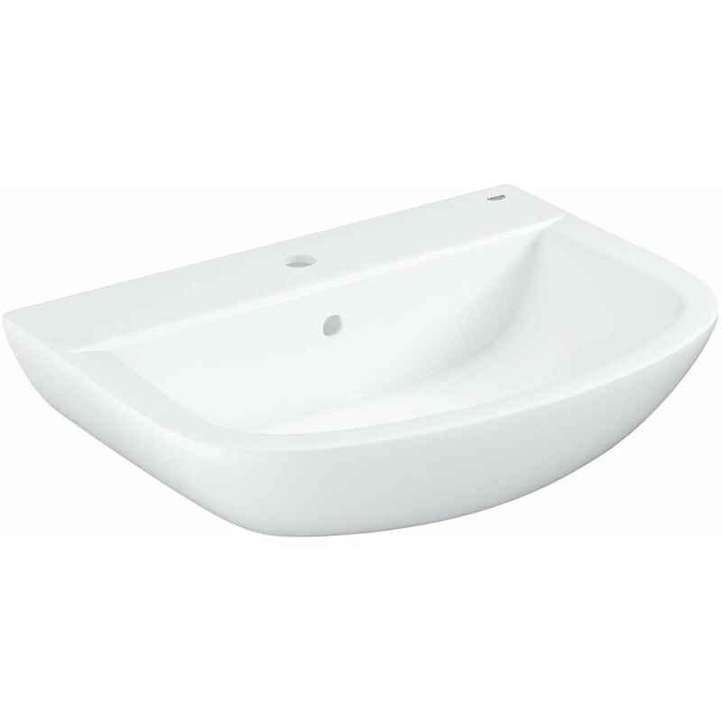 foto del prodotto grohe bau ceramic lavabo con troppopieno 646 47 cm, con un foro per il miscelatore, bianco alpino 39420000