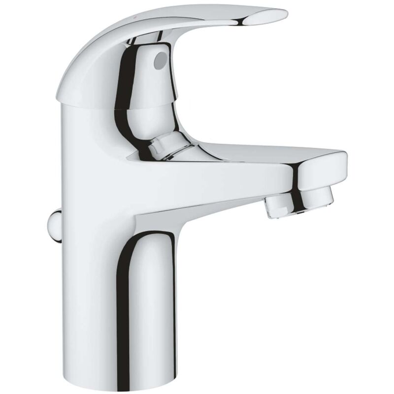 foto del prodotto grohe baucurve miscelatore da lavabo, con sistema di scarico, cromo 32805000