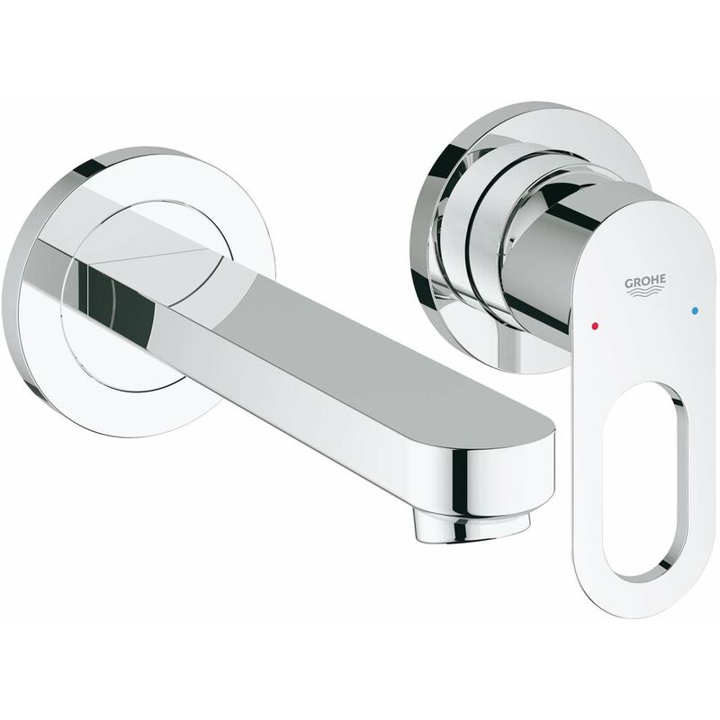 foto del prodotto grohe bauloop miscelatore ad incasso a 2 fori per lavabo, con corpo incasso, cromo 20289000