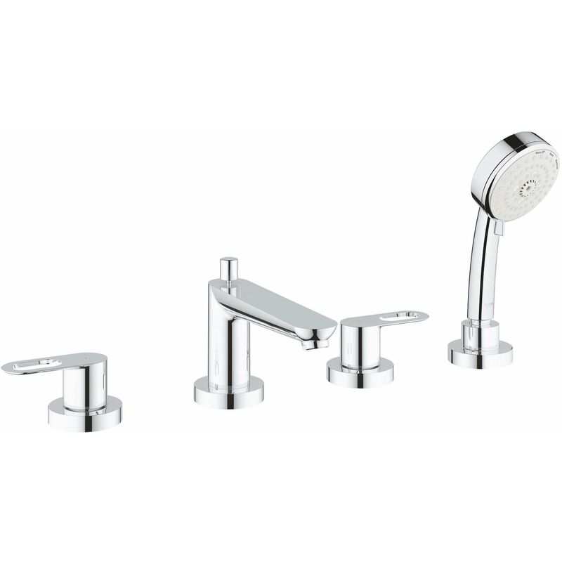 foto del prodotto grohe bauloop miscelatore bordo vasca, montaggio a 4 fori, cromo 2511900a