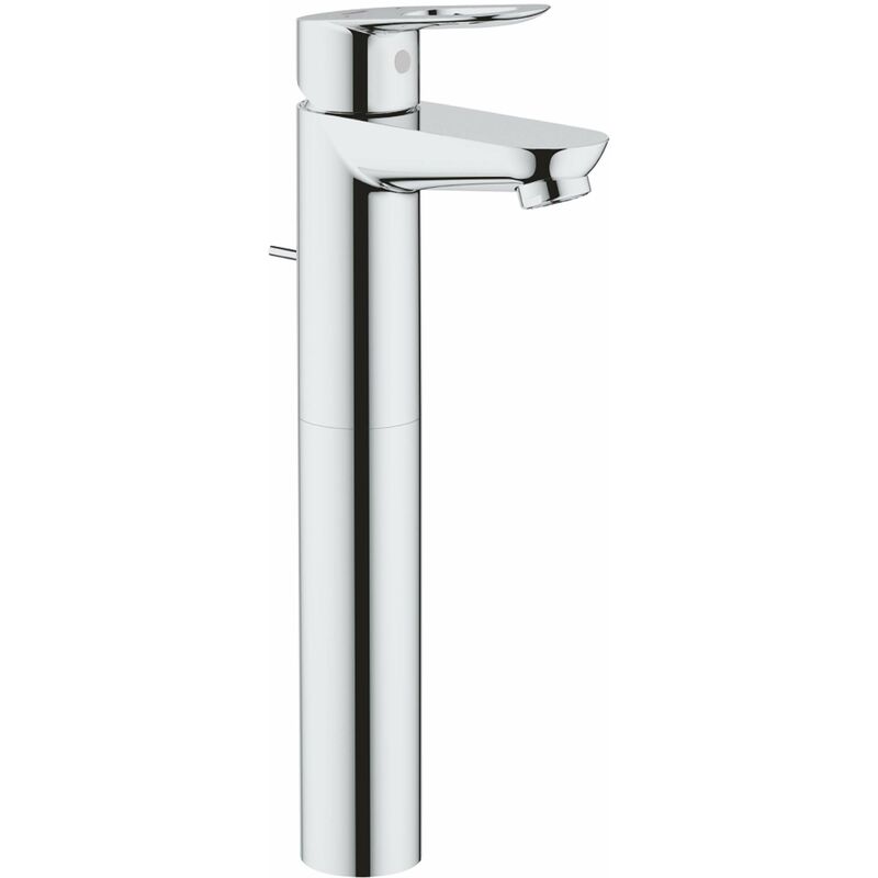 foto del prodotto grohe bauloop miscelatore per lavabo da appoggio, con sistema di scarico, cromo 32856000