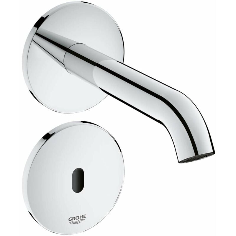 foto del prodotto grohe essence e rubinetto elettronico ad infrarossi non miscelatore per lavabo, montaggio a parete, cromo 36447000
