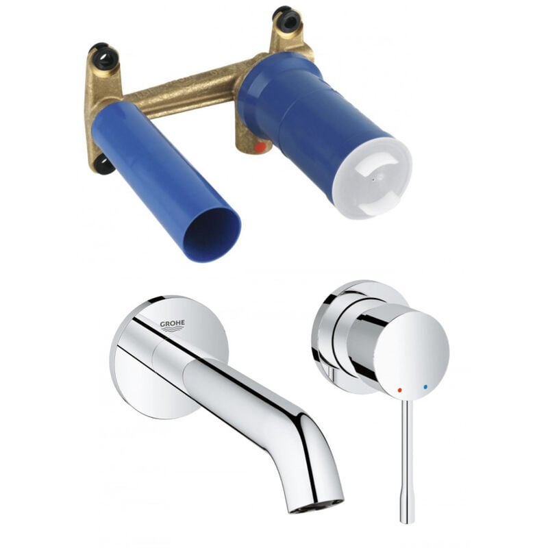 foto del prodotto grohe essence, miscelatore monocomando lavabo, 2 fori, taglia m, cromato 19408001 set 