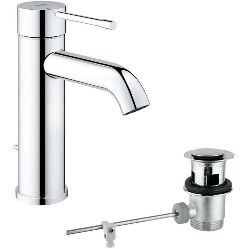 foto del prodotto grohe essence miscelatore per lavabo con sistema di scarico, cromato 23589001