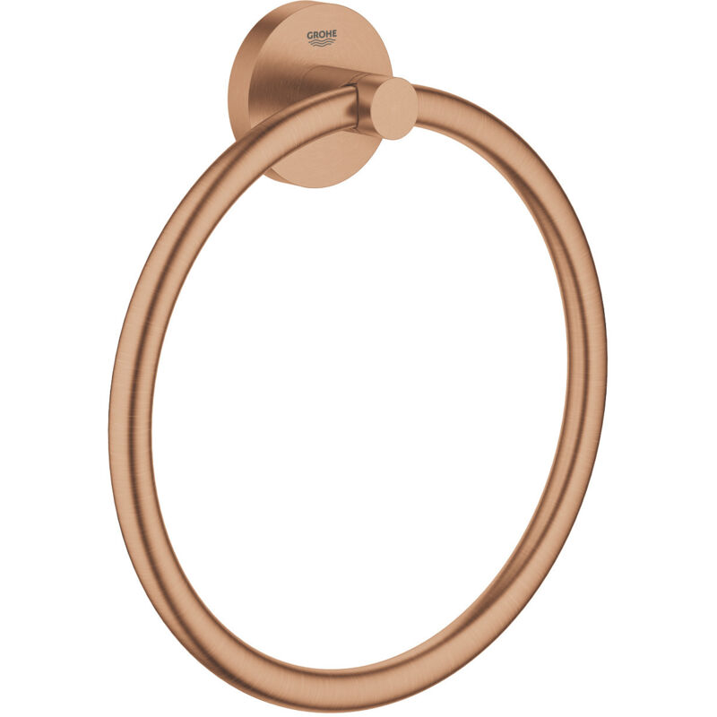 foto del prodotto grohe essentials anello per asciugamani in metallo con fissaggio nascosto, spazzola warm sunset 40365dl1 