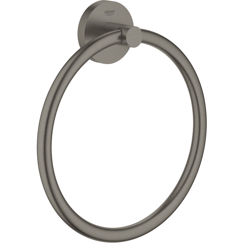 foto del prodotto grohe essentials anello portasciugamani, grafite dura spazzolata 40365al1 