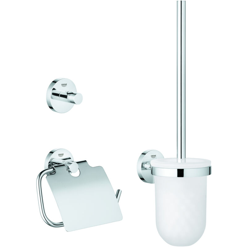 foto del prodotto grohe essentials set accessori wc 3 in 1, cromato 40407001