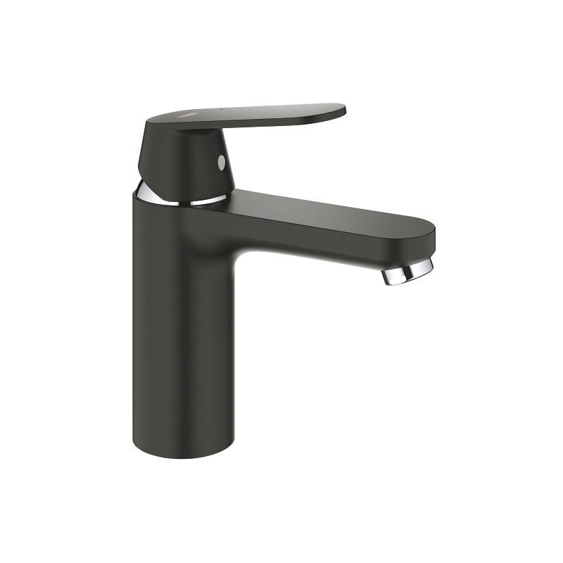 foto del prodotto grohe eurosmart cosmopolitan, miscelatore monocomando lavabo, taglia m, nero opaco pezzi cromati 23327kw0 