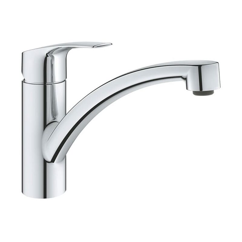foto del prodotto grohe eurosmart miscelatore monocomando per lavello, con bocca girevole e limitatore di portata regolabile, finitura cromo 33281003