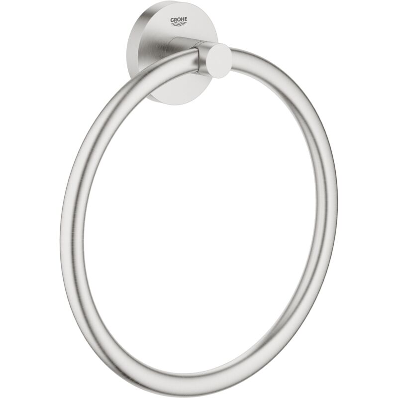 foto del prodotto grohe gro 40365dc1 40365dc1 essentials toallero, acabado supersteel, grigio, large
