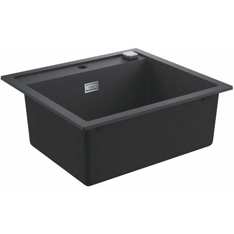 foto del prodotto grohe lavelli lavello composito k700 con scarico automatico, 56x51 cm, granito nero 31651ap0