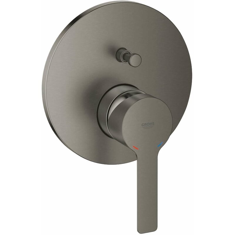 foto del prodotto grohe lineare miscelatore ad incasso per 2 utenze, hard graphite spazzolata 24064al1