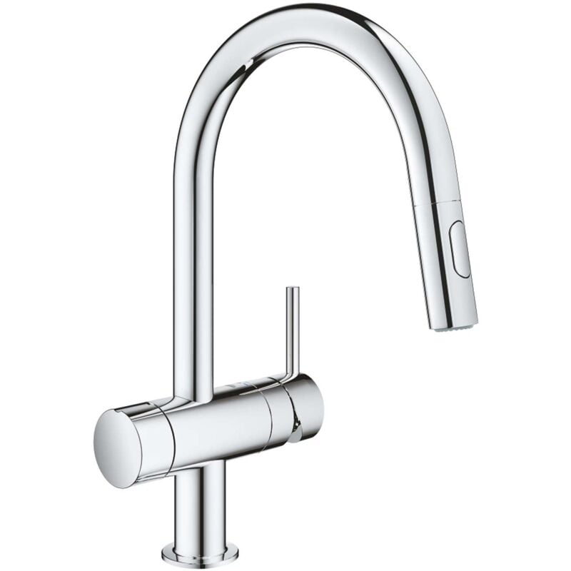 foto del prodotto grohe minta miscelatore per lavello con valvola di arresto e doccia estraibile , cromo 31916000