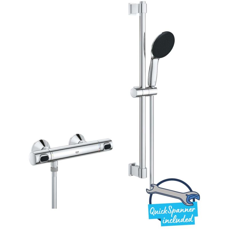 foto del prodotto grohe precision flow set doccia termostatico, cromo 34800001