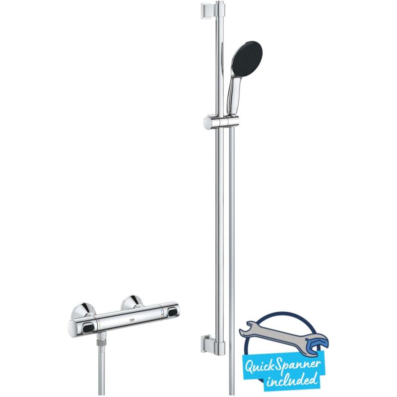 foto del prodotto grohe precision flow set doccia termostatico, cromo 34805001