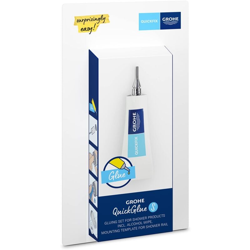foto del prodotto grohe quickfix set quickglue s per prodotti doccia 1 colla, 1 salvietta imbevuta di alcol, tempo di posa 24 ore , 41247000