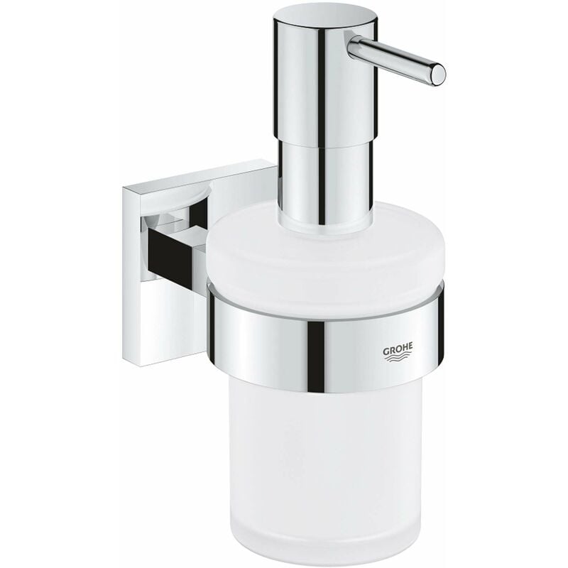 foto del prodotto grohe quickfix start cube dispenser di sapone liquido con supporto, vetro cromo 41098000