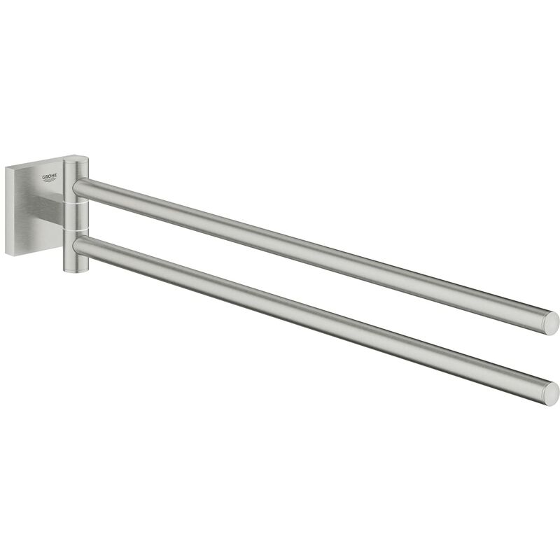 foto del prodotto grohe quickfix start cube portasciugamani doppio, lunghezza 44 cm, supersteel 40976dc0