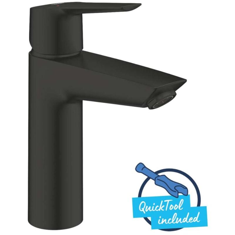 foto del prodotto grohe quickfix start miscelatore da lavabo, con sistema di scarico push open, nero opaco 242042432
