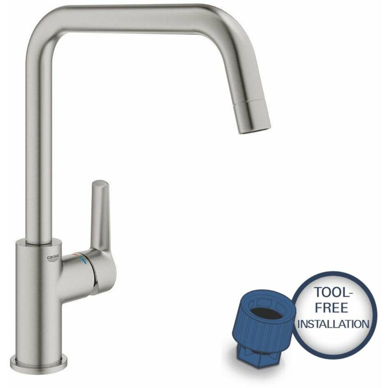 foto del prodotto grohe quickfix start miscelatore da lavello, supersteel 30470dc0