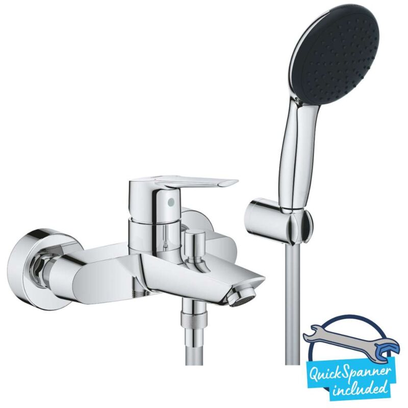 foto del prodotto grohe quickfix start miscelatore per vasca da bagno con accessori, cromo 25283002