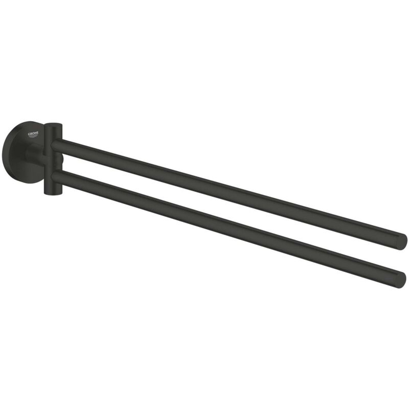 foto del prodotto grohe quickfix start portasciugamani, nero opaco 411832430