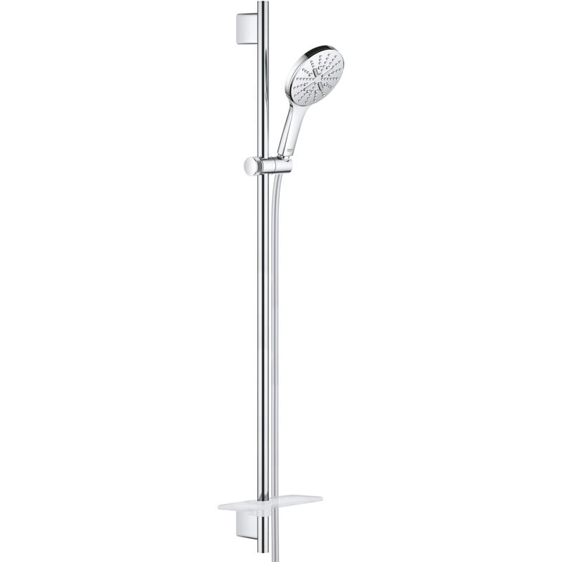 foto del prodotto grohe rainshower 130 smartactive 26548000 set doccia, 3 tipi di getto, ecojoy portata limitata a 9.5l min, rotondo, cromo