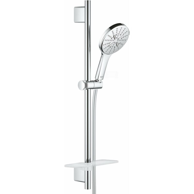 foto del prodotto grohe rainshower smartactive set doccetta 130 9,5 l min, 3 getti, asta 60 cm e flessibile, cromo 26575000