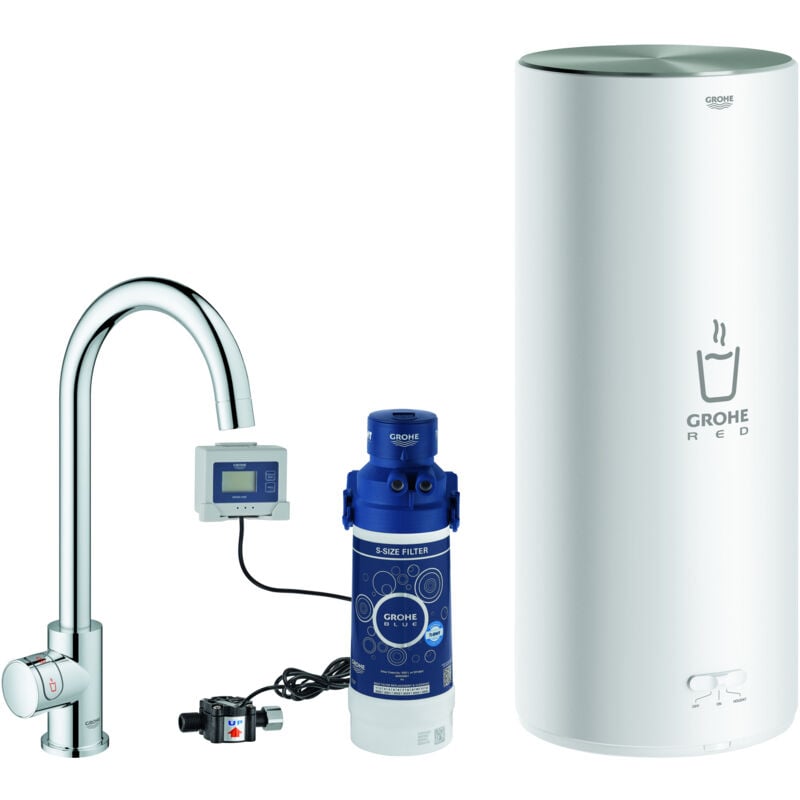 foto del prodotto grohe red mono robinet sur pied et chauffe eau taille l, bec c,