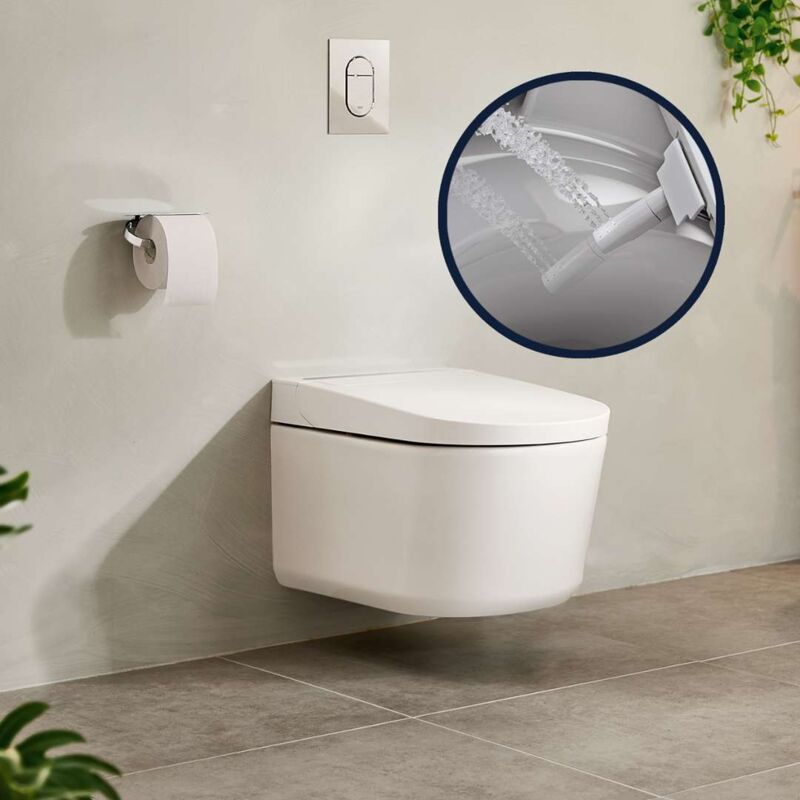 foto del prodotto grohe sensia bidet elettronico con ceramica, rimless, triple vortex, hyperclean, bianco alpino 36507sh0