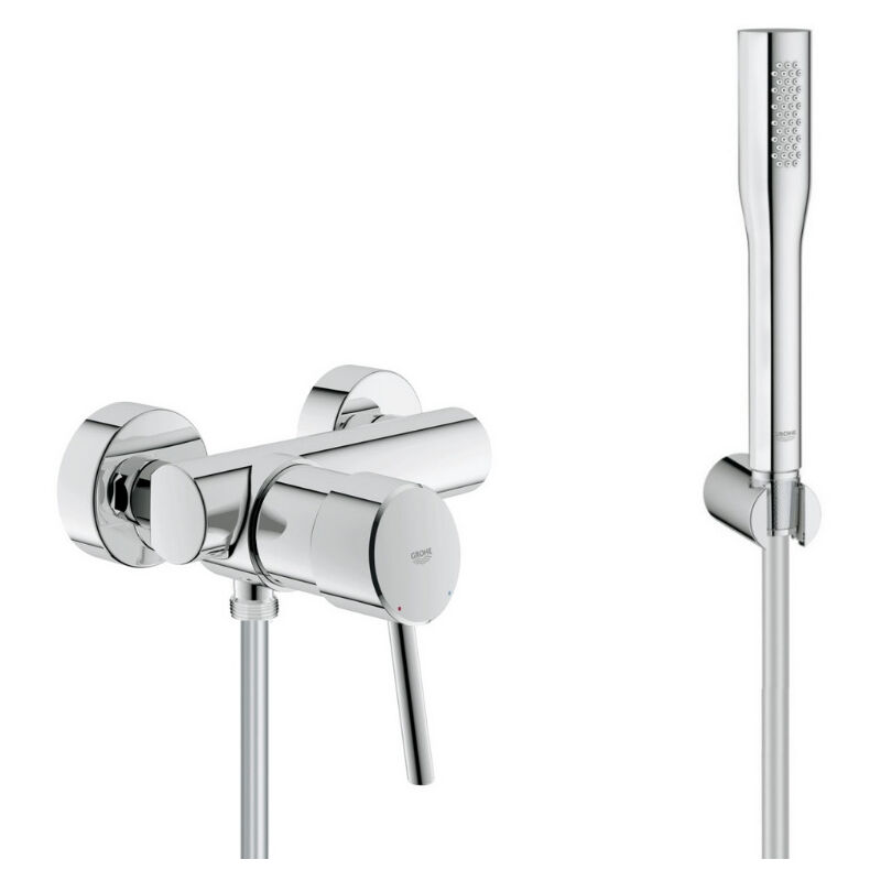 foto del prodotto grohe set doccia 1 2 miscelatore monocomando concetto doccia a stelo euphoria cosmopolitan 1, cromo 32210001 euphoria 