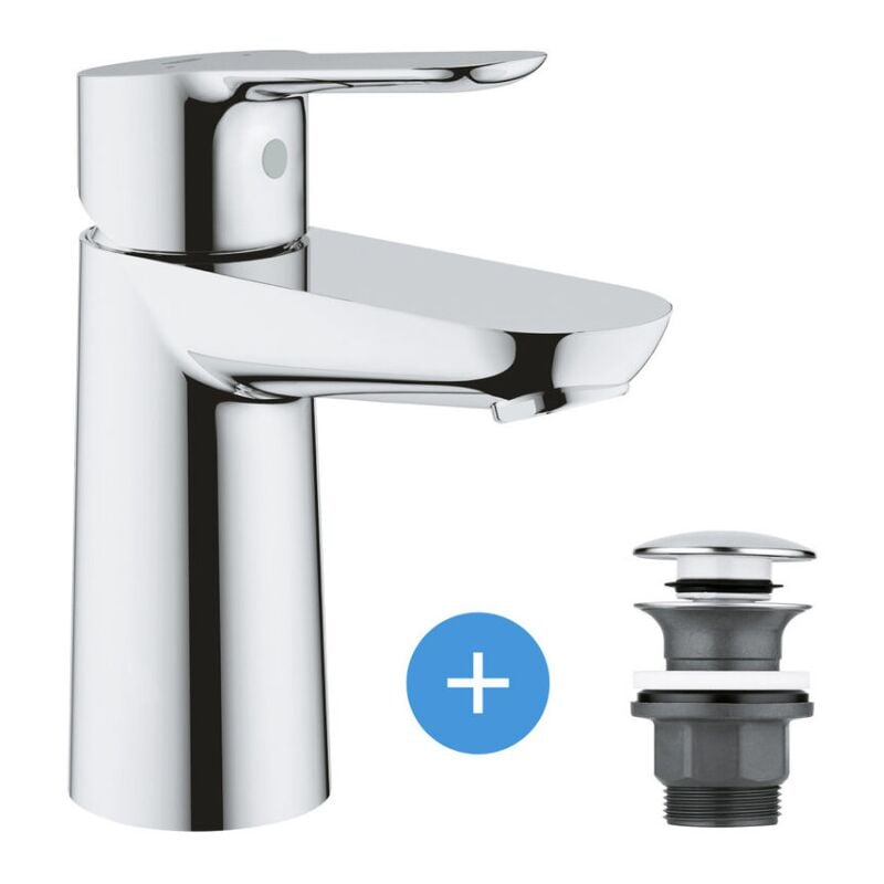 foto del prodotto grohe set miscelatore per lavabo taglia s piletta push open per lavabo con troppopieno miltigeurs1 clicclac 