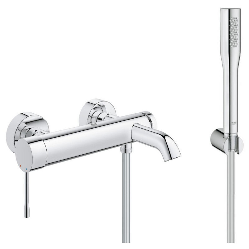 foto del prodotto grohe set vasca doccia miscelatore meccanico essence doccia a bastone euphoria cosmopolitan 1, cromo 33624001 euphoria 