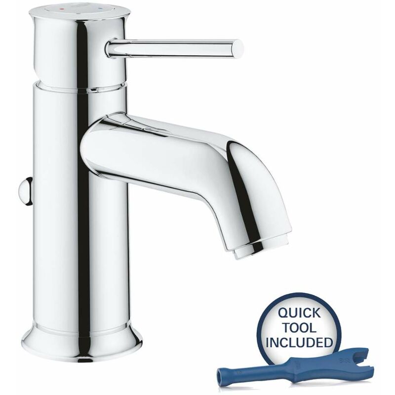 foto del prodotto grohe start classic miscelatore da lavabo, con sistema di scarico, cromo 23782000