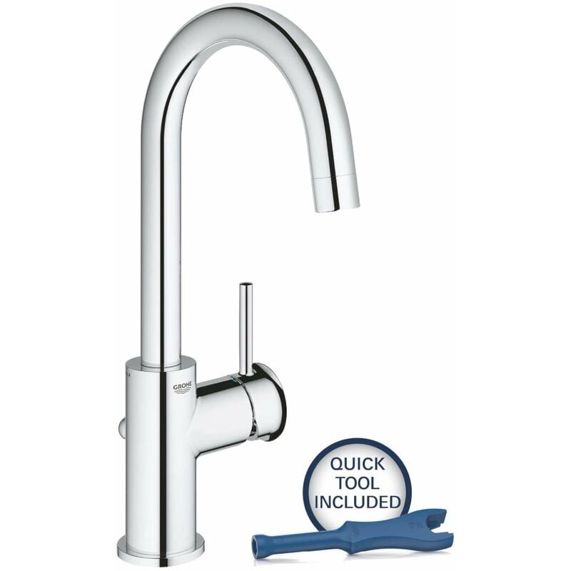 foto del prodotto grohe start classic miscelatore da lavabo, con sistema di scarico, cromo 23783000